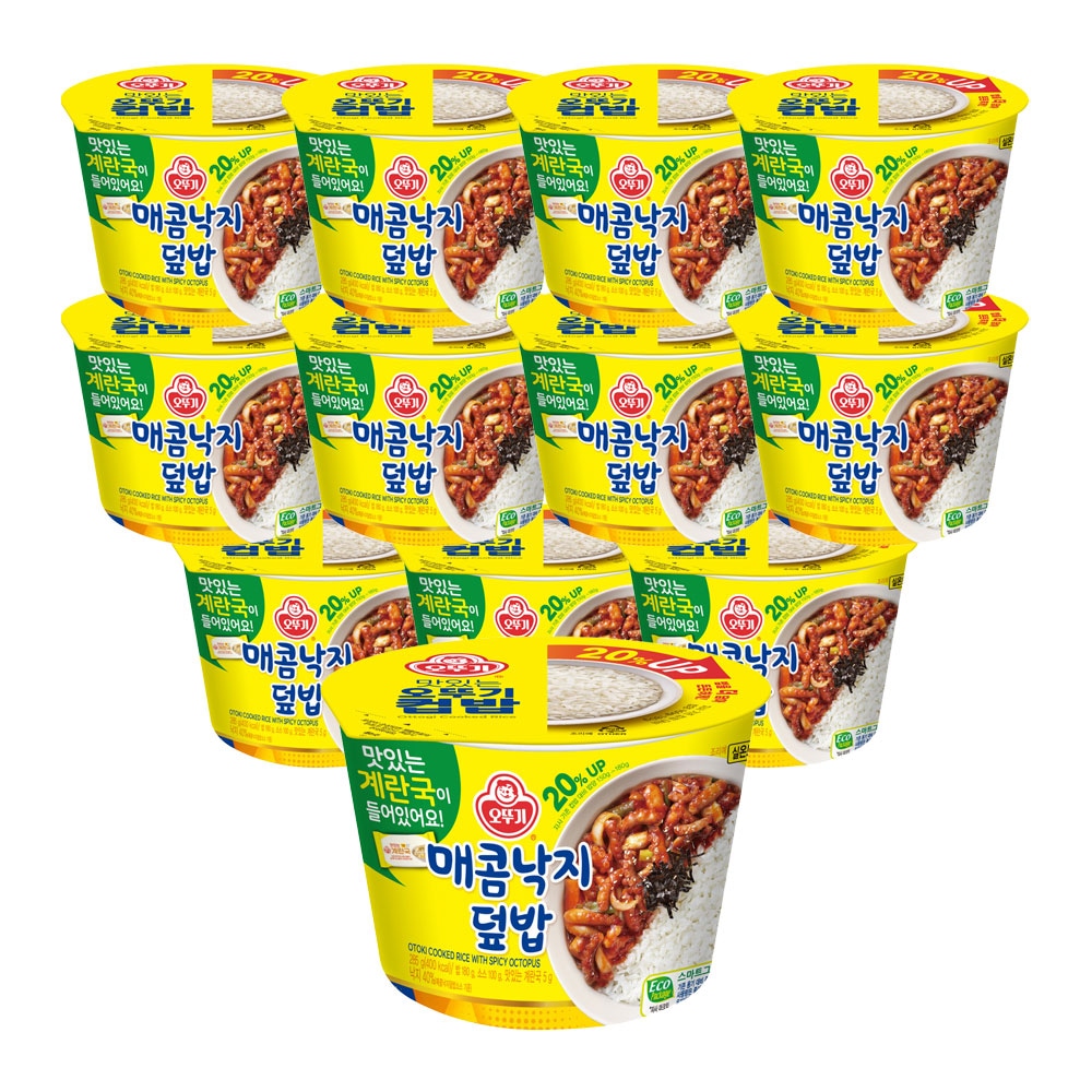 オットゥギ カップご飯 ピリ辛タコ丼+即席卵スープ 285g 12個