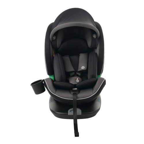 【トップテザータイプ】チャイルドシート 新生児 ISOFIX 0歳～12歳 360度回転式 40～150cm ジュニアシート 調節可能 洗える キャノピー付き ベビーシート ドリンクホルダー付き 出産