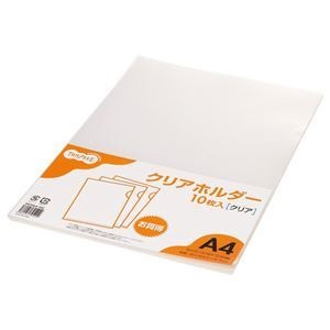 （まとめ） TANOSEE クリアホルダー A4 クリア 1セット（30枚：10枚3パック） 15セット