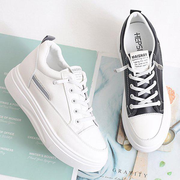 [シューズ] 身長アップ 女性用 スリップオン スニーカー 6cm/2色 sjssz-sm662