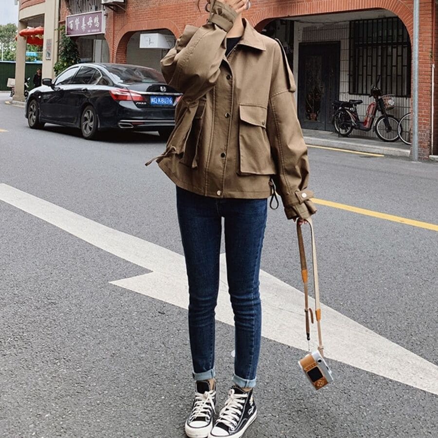 今がチャンスジャケット レディース アウター 春秋 トレンチコート 9531