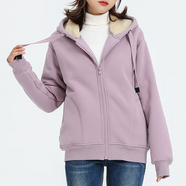 アウター 上着 パーカー フーディ フリースパーカー 裏ボア ショート丈 ミドル丈 フード付き 無地 温かい 防寒 防風 モコモコ 体型カバー スタイルアップ 可愛い かわいい きれいめ 大人 lou