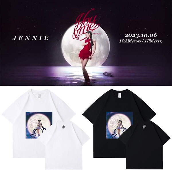 美品 BLACKPINK JENNIE ジェニー You&Me 半袖 Tシャツ Qoo10] jennie You&me半袖tシャツプ