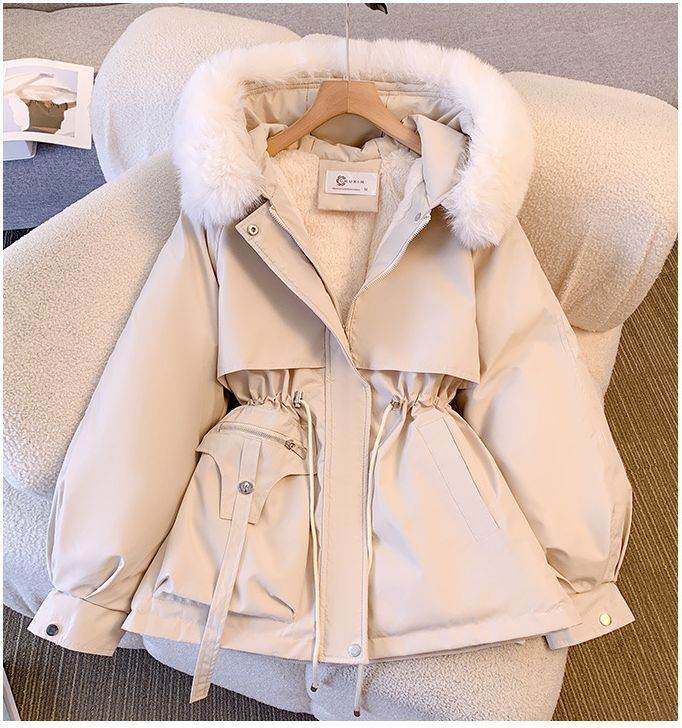 アウター レディース ダウンコート キルティングジャケット ボアフーディ フード付き ケープデザイン 中綿 前開き ジップアップ ボタン ポケット ドロスト ウエストマーク 防寒 防風 大人可愛い き