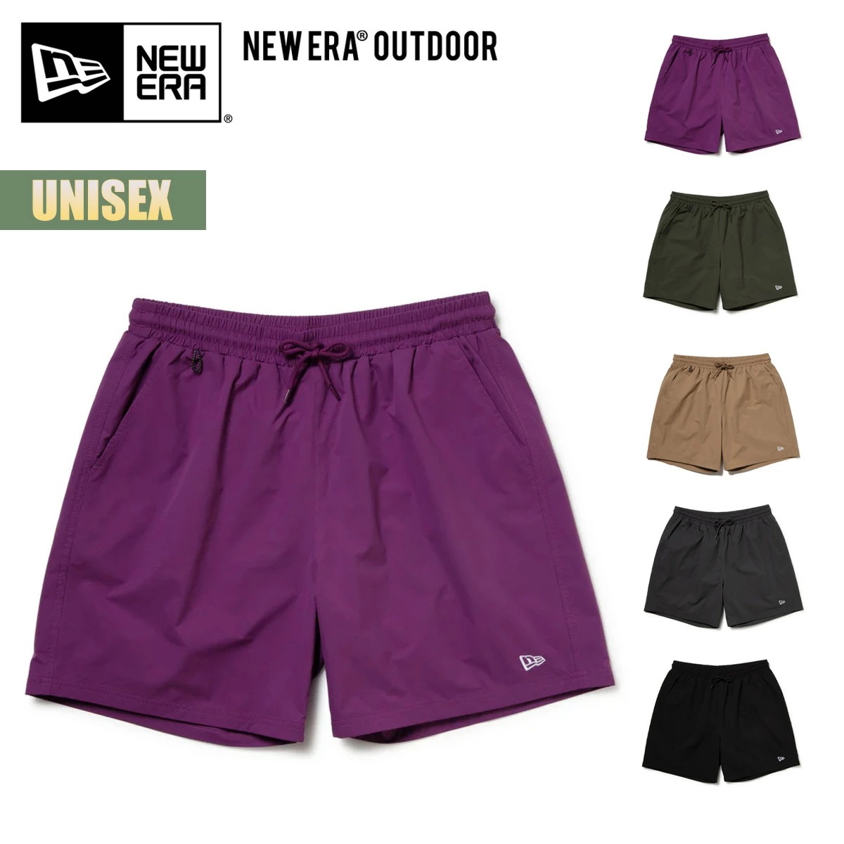 アウトドア ユーティリティー ショートパンツ メンズ レディース 海 プール 水遊び 撥水 シンプル 無地 ショーパン 短パン 水陸両用 パープル オリーブ カーキ グレー ブラック