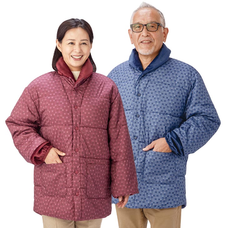 テイジン 速暖 半天 すぐぽか リブ仕様 軽量 3層 暖か あったか 半纏 はんてん ロング丈