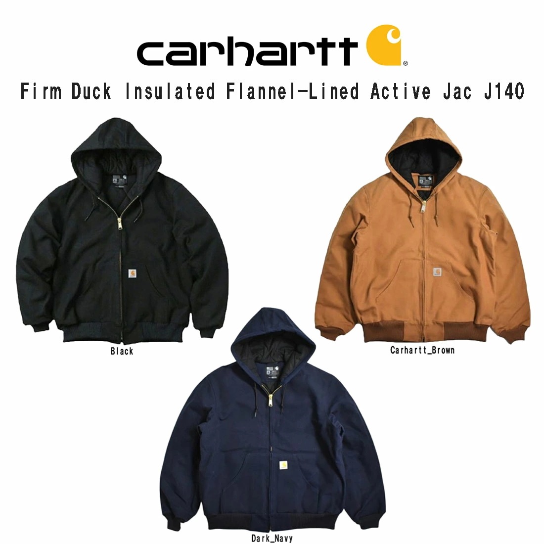 Carhartt アクティブジャケット アウター コットンダック ジャケット キルティング ルーズフィット 防寒 大きめ メンズ 106673 J140
