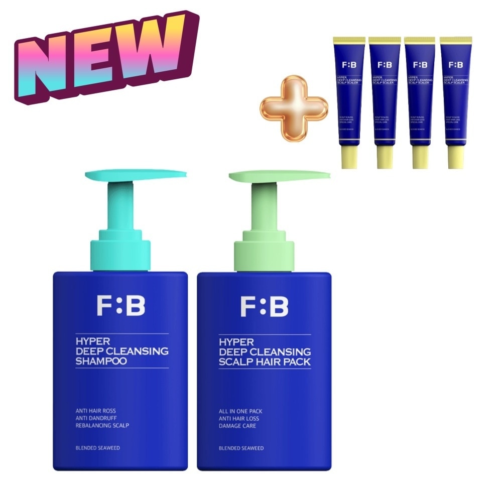 【HOBOX PICK】 ハイパーディープクレンジングシャンプー&頭皮ヘアパック SET + ハイパーディープクレンジング頭皮スケーラー 15g*4ea 7,285円