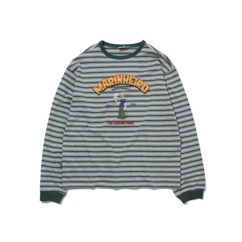 ペンフィールド PENFIELD マルチストライプ メンズ長袖Tシャツ グレー FS2KT34U 479740