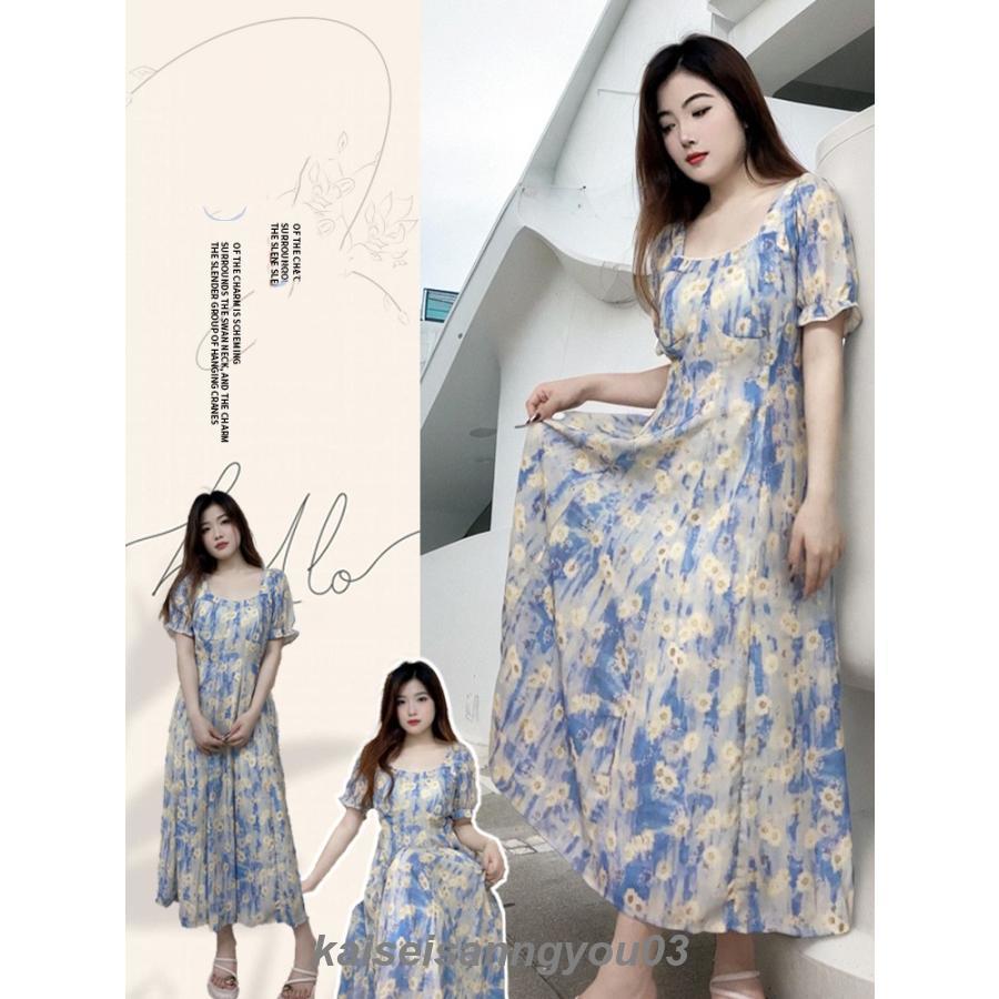 マキシワンピース レディース ワンピース 夏 ロングワンピース ワンピース 花柄 スクエアネック オシャレ ドレス 秋冬ワンピース