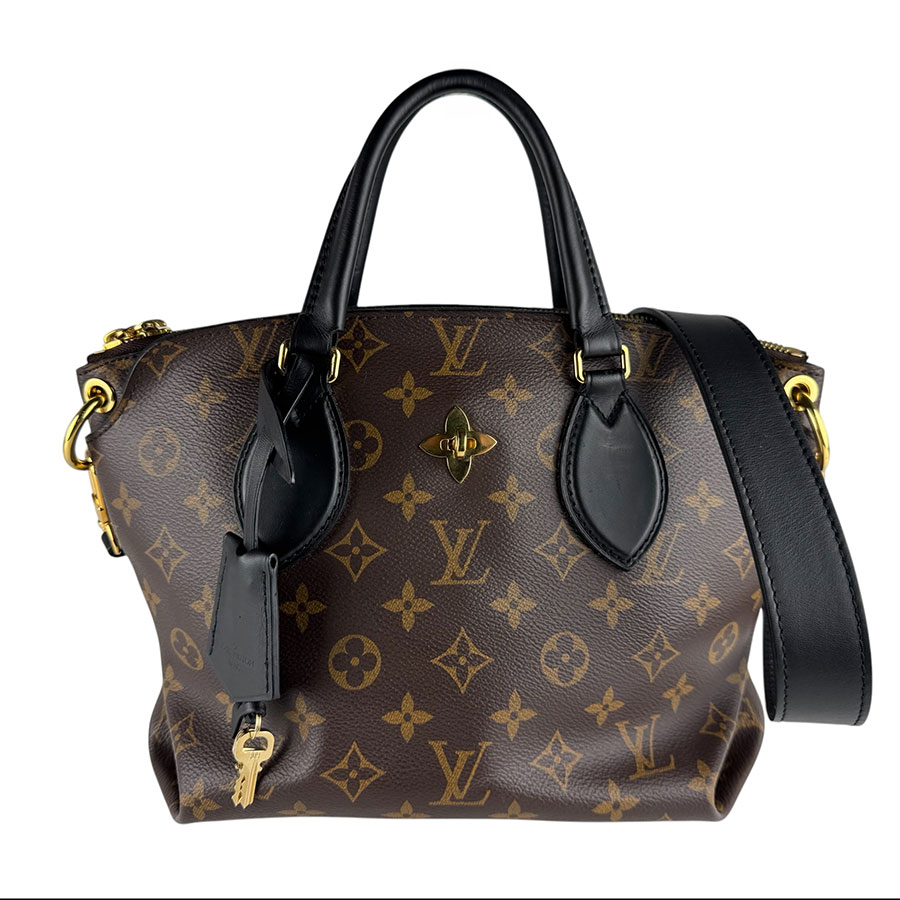 ルイ ヴィトン LOUIS VUITTON ハンドバッグ ショルダーバッグ フラワージップトートPM モノグラムキャンバス/レザー ブラウン/ブラック レディース M44351 z9504