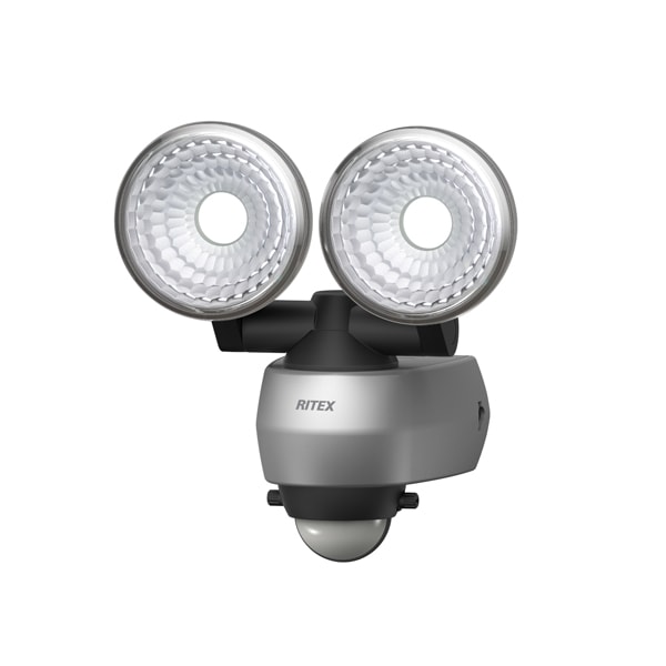 ムサシ LED-AC315 屋外向け　AC式LEDセンサーライト（7.5W×2灯） LEDAC315