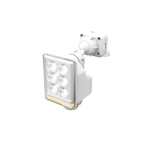 LED センサーライト/照明器具 コンセント式 9W1灯 750ルーメン フリーアーム式 リモコン付 ムサシ 防犯対策用品