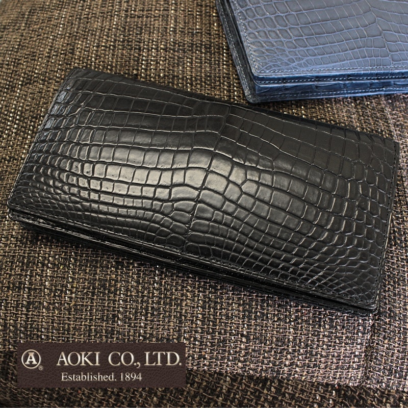 青木鞄 ラゲージアオキ1894 1894 長財布 財布 Matt Crocodile マットクロコダイル 2482 2507
