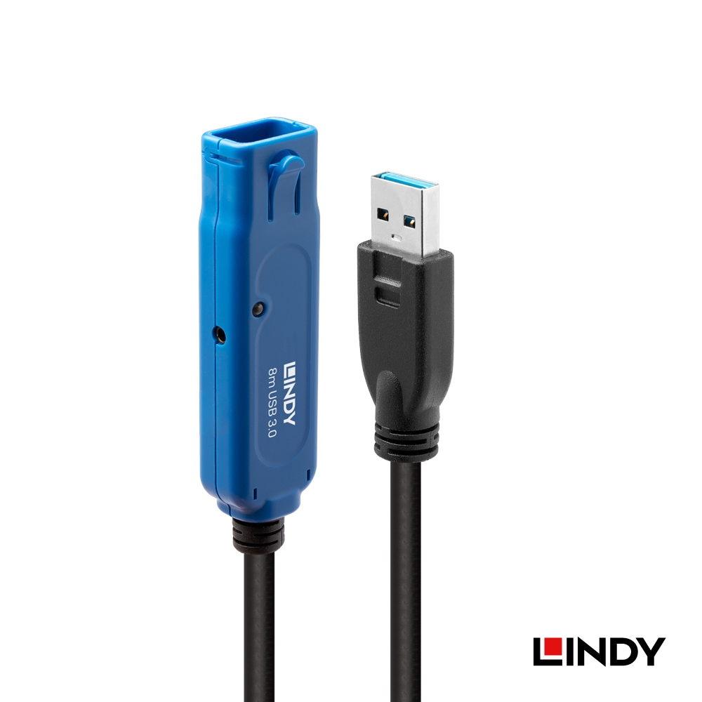 【43158】 LINDY 8m USB3.0 アクティブ延長ケーブル