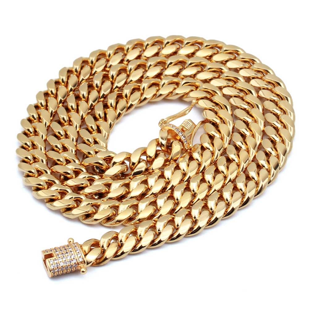 ステンレス 喜平ネックレス 幅8mm 金 [n390-g-8mm]