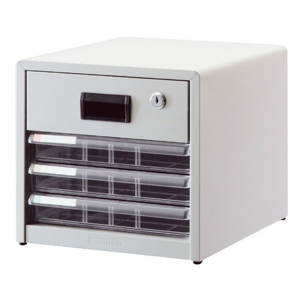 AL-R4 アバンテV2レターケース A4 浅3段鍵付1段 ニューグレー