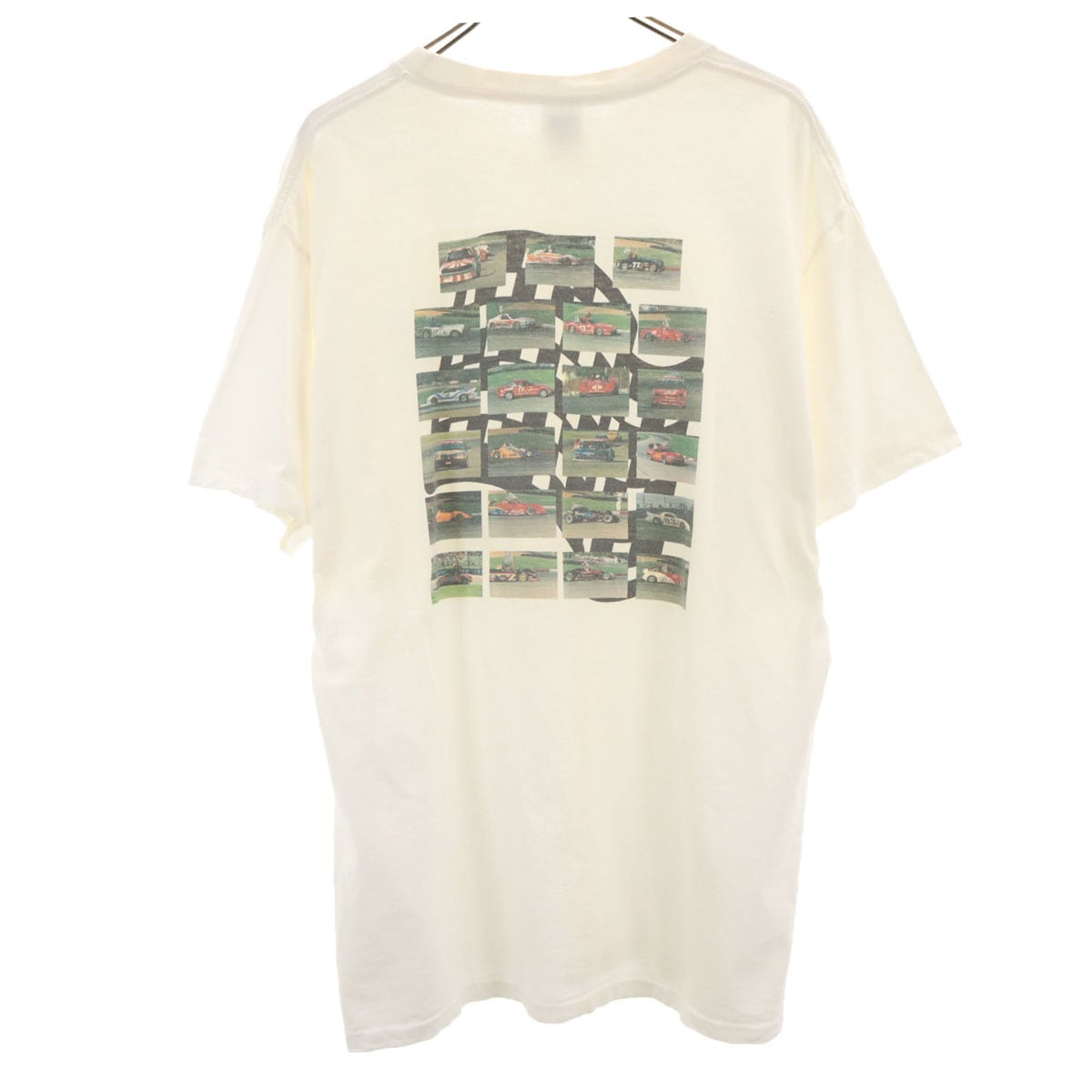 90s オールド USA製 バックプリント SCCA スポーツカー 半袖 Tシャツ XL ホワイト シングルステッチ メンズ 古着