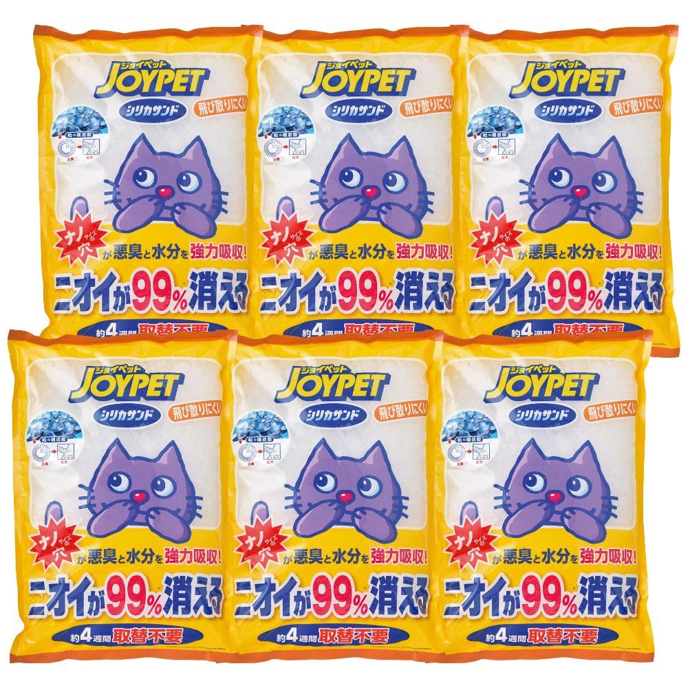 JOYPET(ジョイペット) 猫砂 シリカサンドクラッシュ 4.6L×6個 (まとめ買い)