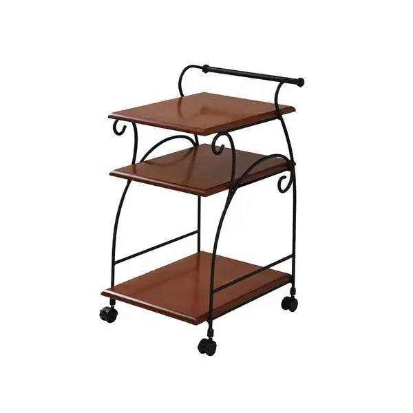 ヨーロッパ風 ロートアイアンキッチンワゴン キャスター 付き IRI-0054-BK ブラック 14,882円