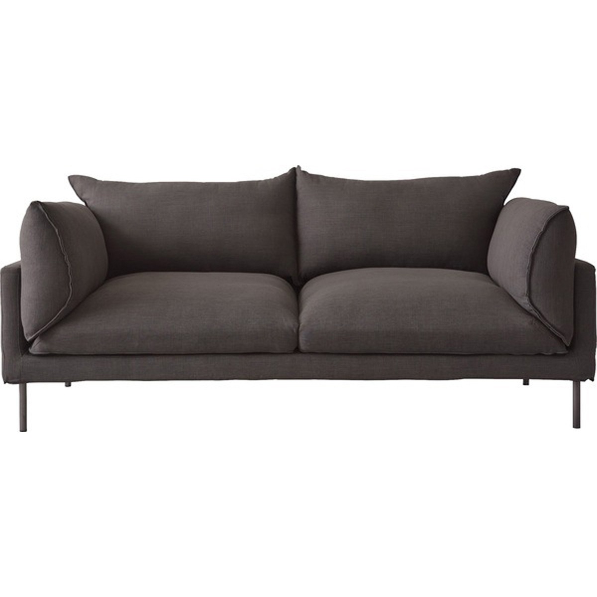 アルバ ソファ 木フレーム ステンレス Sバネ ウィービングベルト ポリエステル リネン