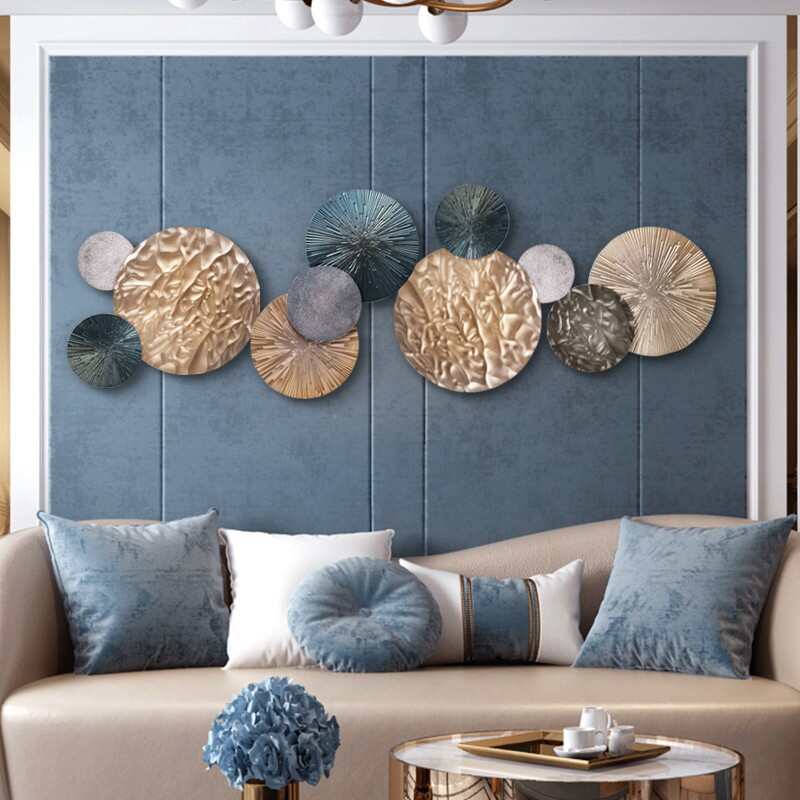 鉄アート壁飾り 軽奢華ウォールデコレーションおしゃれなリビング・ダイニングの鉄アート壁飾り 壁掛けアート 金属製ウォールデコレーション ソファバックウォール用 高級感溢れるデザイン 北欧風