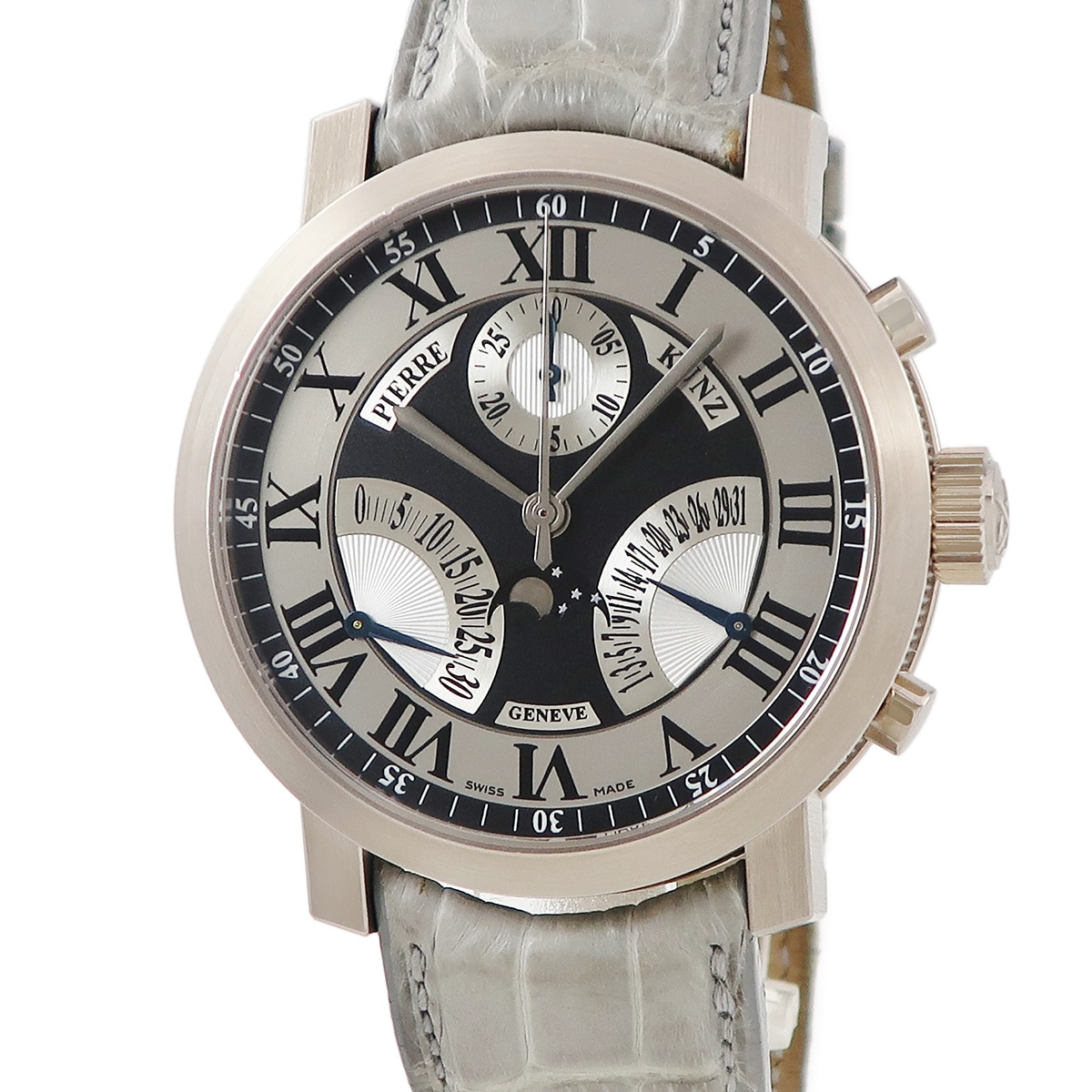 ダブルレトログラード クロノグラフ ムーンフェイズ PKG 402 SDRL 自動巻き メンズ 国内正規 18KGG無垢 グレー 3年保証その他 ブランド腕時計