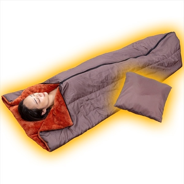 寝袋にもなる「あったか岩盤浴布団」 キャンプ アウトドア 車中泊