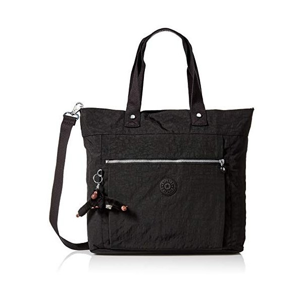 Kipling Women s Lizzie Laptop Tote Bag, Removable, Adjustable Crossbody Strap, Zip Closure, black, O