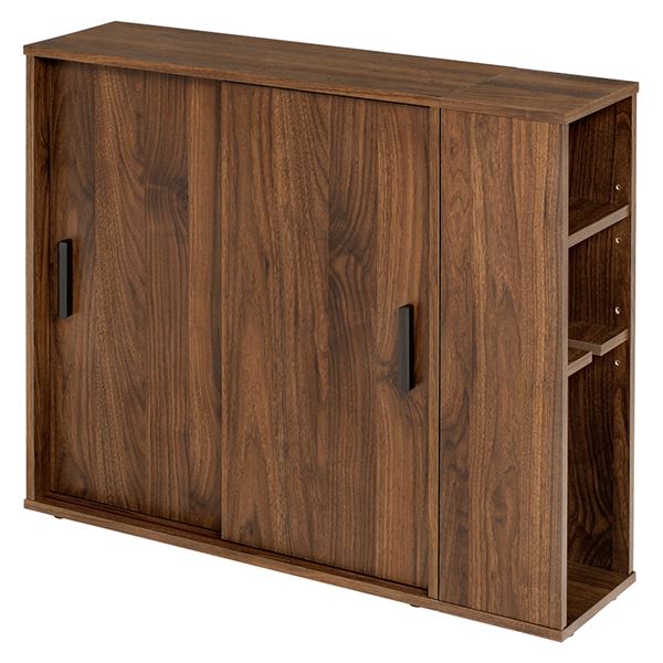 トイレラック トイレ収納 約幅74cm ブラウン ブラシ専用棚付き 引き戸タイプ 省スペース スリム トイレラック 組立品 7,948円