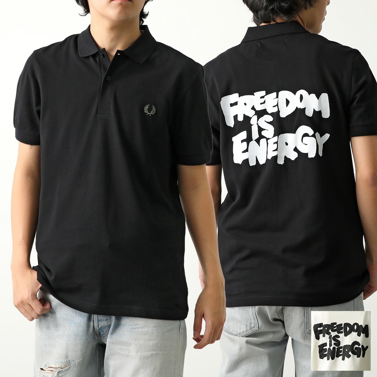 COMME des GARCONS SHIRTｘFRED PERRY コムデギャルソンシャツ フレッドペリー ポロシャツ FN-T501 メンズ レディース ロゴ カラー2色