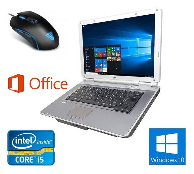 サポート付美品 NEC Vシリーズ Windows10 PC 新品SSD:256GB 新品メモリー: