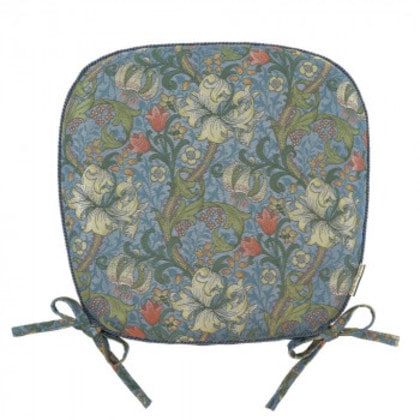 ゴールデンリリーマイナー ダイニングシートクッション 45×43Vcm LN1742 B ブルー