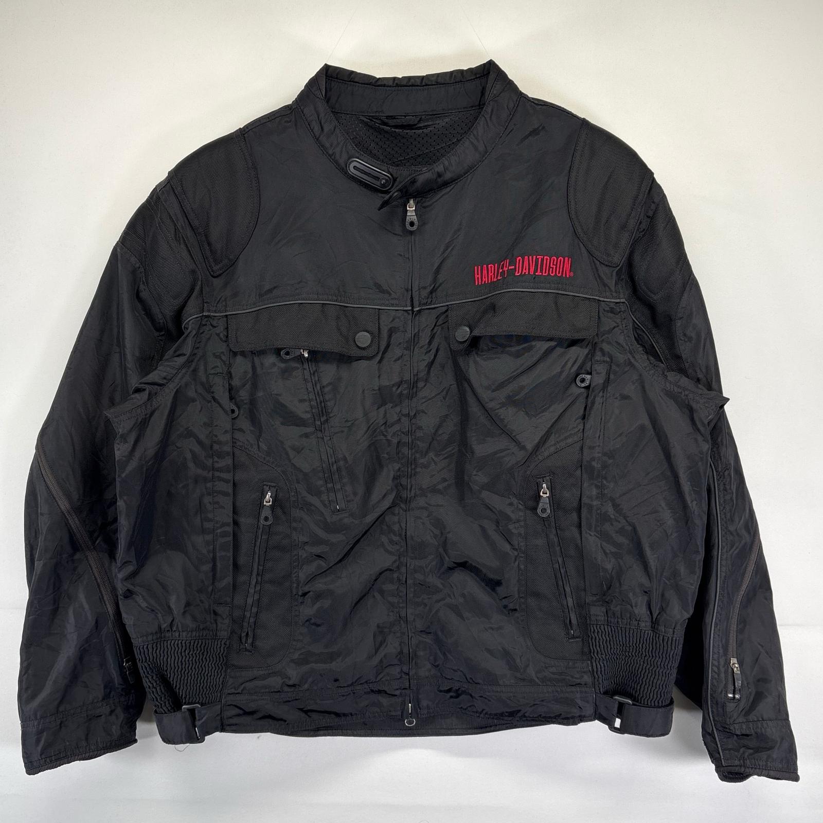 古着 ナイロンジャケット バイカー レーシングジャケット バックロゴ ブラック メンズ
