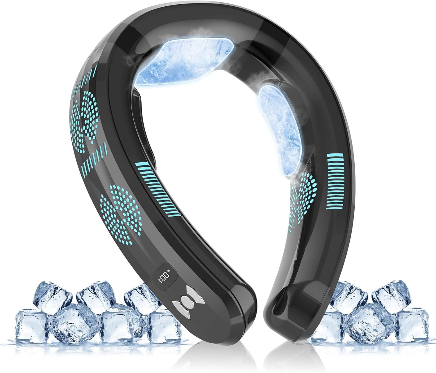 ネッククーラー 首掛け扇風機 ネックファン 【2025最強進化上下送風】 風量3段階調節 3つの冷却プレート搭載 ネッククーラー 冷却プレート Type-C充電 10000mAh大容量バッテリー 最大