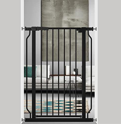 Seogva ベビーゲート ハイタイプ 高さ103cm 拡張フレーム付き 自動ロック 高さ100cm以上つっぱり式 穴開け不要 前後90度開閉 セーフティー安全ゲート 扉開閉式 二重ロック ブラック