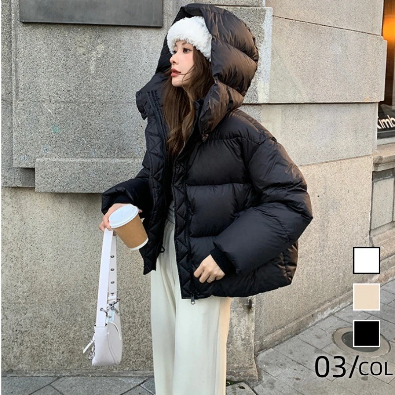 2024冬新作 中綿コート ショート厚手ダウンジャケット 韓国ファッション 流行り百掛け 冬アウター 防寒 保温 中綿ジャケット 通勤 コート レディース