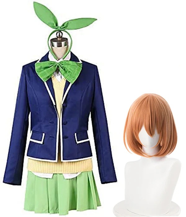 ２点で1oo円OFF！【激安SALE】【即納】今だけの特別価格!コスプレ ハロウィン ウィッグ追加可 女子制服 イベント仮装 コスチューム コスプレ衣装 中野四葉 五等分花嫁 イベント用品
