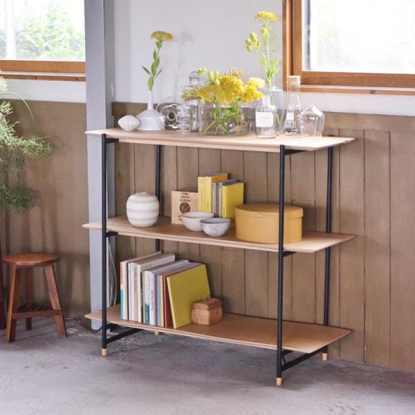 シェルフ 3段 北欧 おしゃれ 木目 ラック 棚 オープンラック 飾り棚 リビング ダイニング カントリー調 ナチュラル デザイン オープンシェルフ