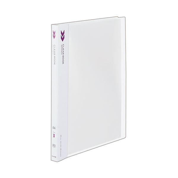 (まとめ) コクヨ クリヤーブック(クリアブック)(K2)固定式 A4タテ 20ポケット 背幅18mm 中紙なし 透明 K2ラ-K20T 1冊 (×30セット)