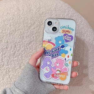 iphone13ケースかわいいケアベアハードケースiphone12ケースiphone11ケース