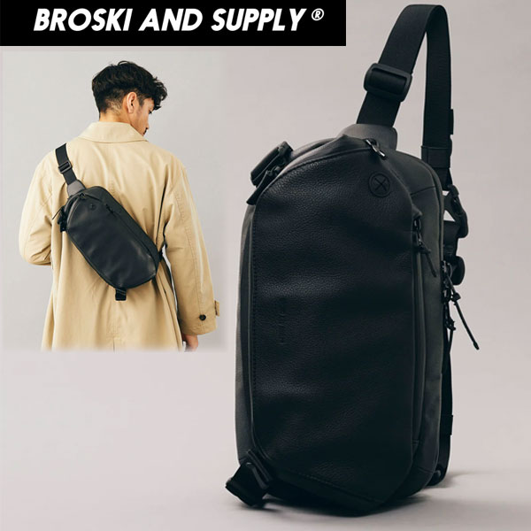 BROSKI AND SUPPLY ブロスキーアンドサプライ BBOM-1061-BLACK Adjust sling multi bag スリングバッグ