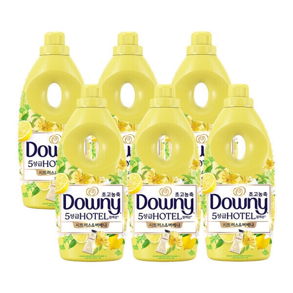 ダウニー ホテルコレクション 柔軟剤 シトラスベベナ 1L 6個 + ダウニー ホワイトティー 200mL 1個 プレゼント (贈呈品なくなり次第贈呈終了)