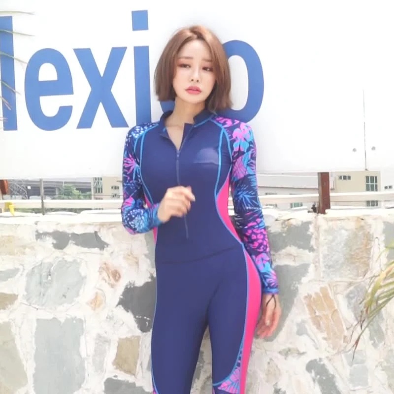 母の日水着 日焼け防止服 レディース 速乾性 ワンピース ウェットスーツ 長袖 ウェットスーツ クラゲスーツ スイミング＆シュノーケリング サーフィン・スーツ 5,120円