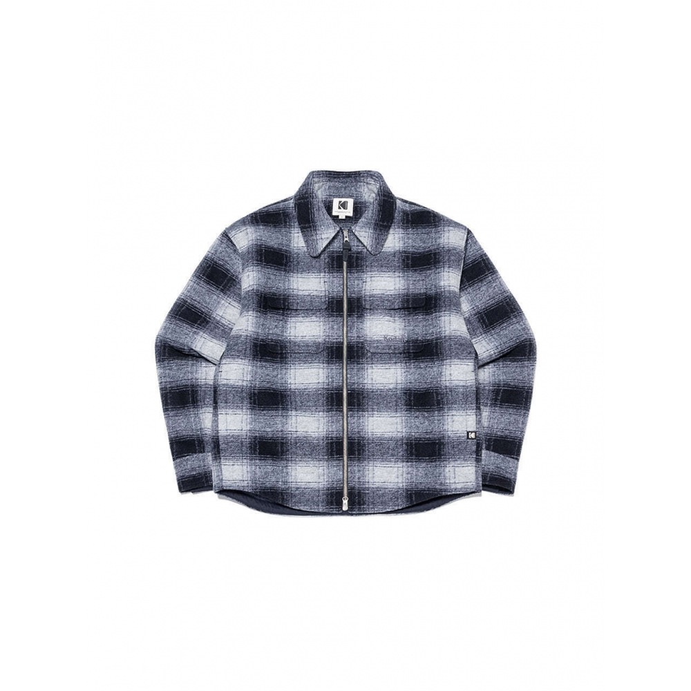 KODAK Apparel トリップチェック パディングシャケット NAVY