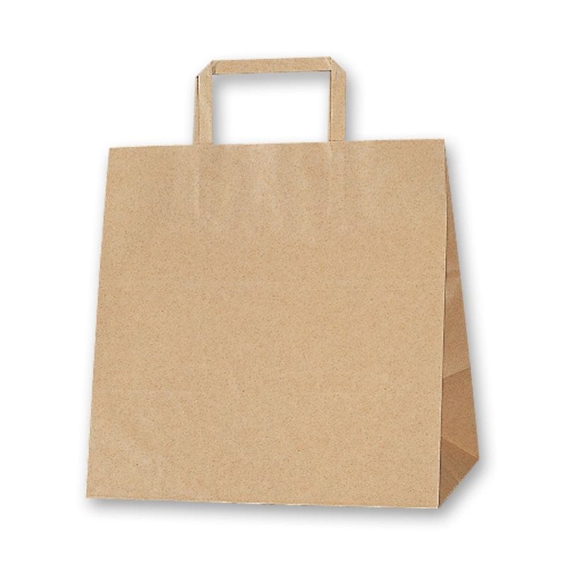 （まとめ買い）シモジマ HEIKO 手提げ紙袋 H25チャームバッグ E（平手） 未晒無地 50枚 幅260xマチ160x高260mm 003274007 [x3セット]