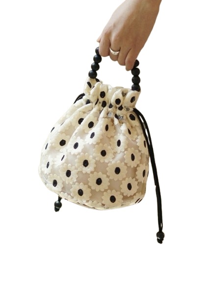 [BOLSAC] Poppy Bucket Bag ホワイトフラワー デイリーショルダー