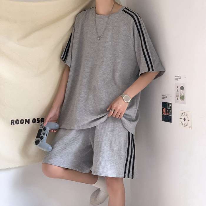 セットアップ メンズ 夏 スウェット 上下 ジャージ 大きいサイズ サマー 薄手 ショートパンツ トップス シャツ 生地 おしゃれ カジュアル 12605 半袖