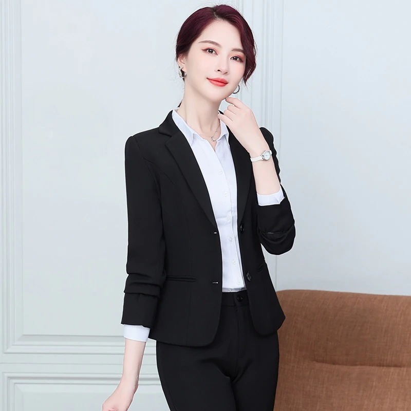 S-5XL レディース職業スーツ スーツセット 通勤 カジュアル フォーマル スリミング 大きめスーツセット