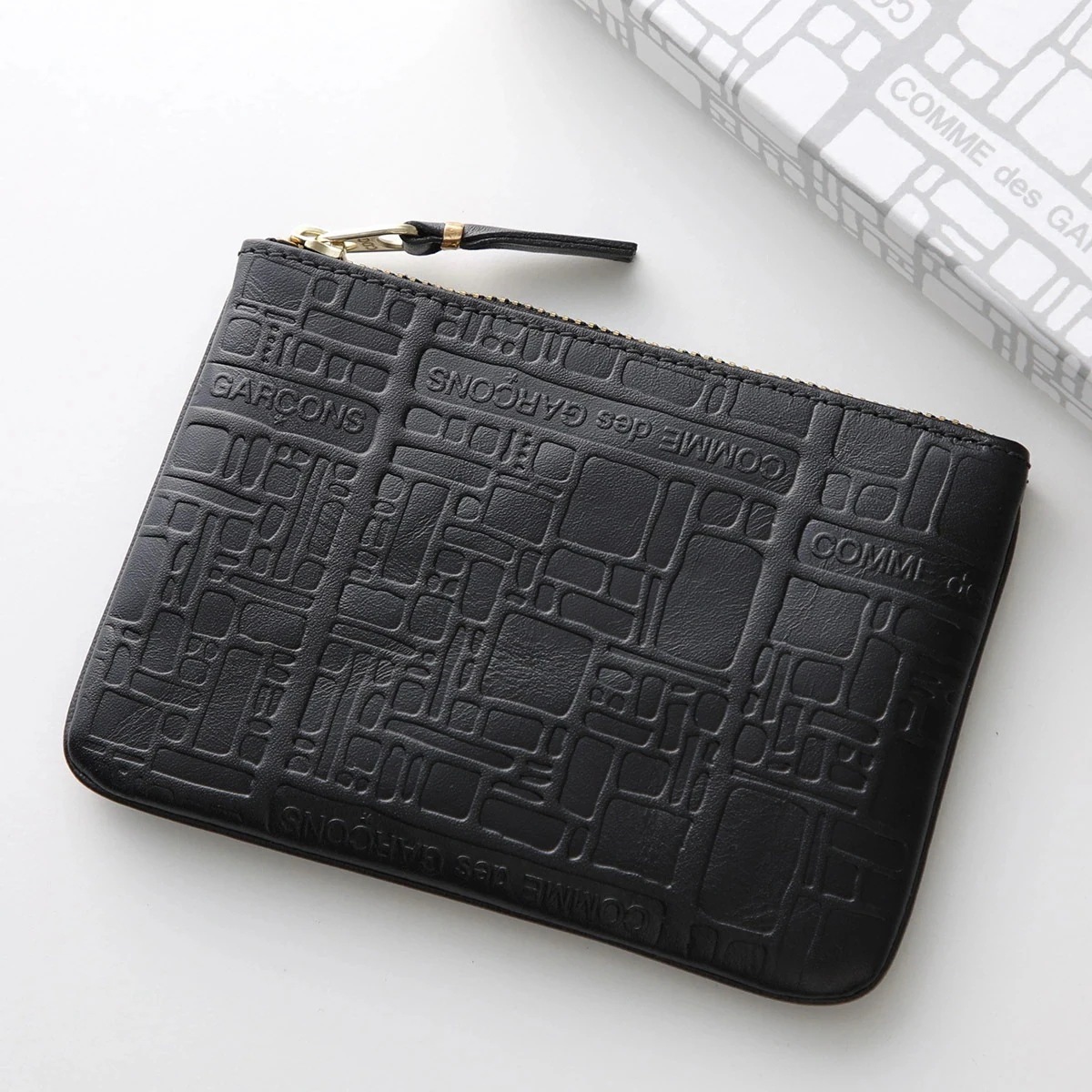 COMME des GARCONS コムデギャルソン コインケース SA8100EL メンズ レザー ロゴ ミニ財布 ポーチ 小物入れ 小銭入れ BLACK